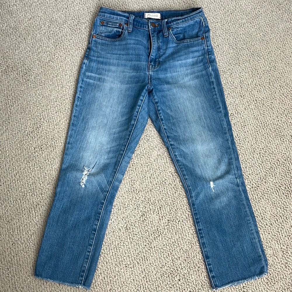 Madewell Women’s High Rise Slim Crop Boyjean Size 25 Preowned RN# 77388